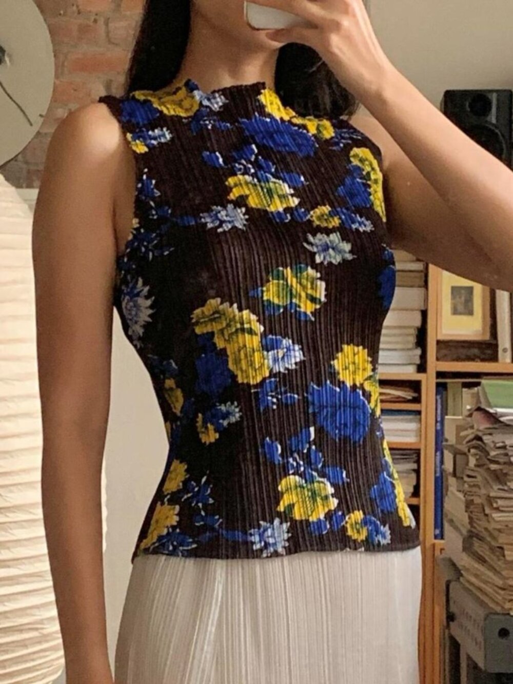 Issey Miyake Pleats Please Floral Tank JP3